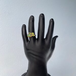 Anel opala e peridoto