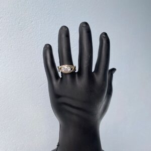 Anel diamante moissanite 9mm