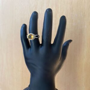 Anel Citrino aro vazado