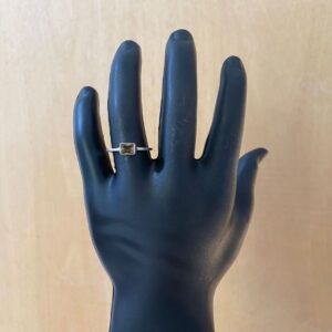 Anel Citrino quadrado